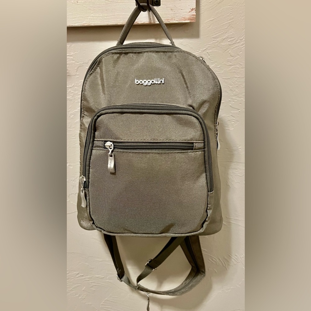 Baggallini Gray Shoulder Bag with Sleek Design